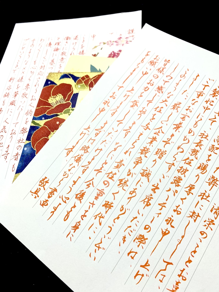 お礼状・手紙などの代筆、お手本書きします お礼状や手紙をご自身の字で書きたい方の為のお手本を書きます☆ イメージ1