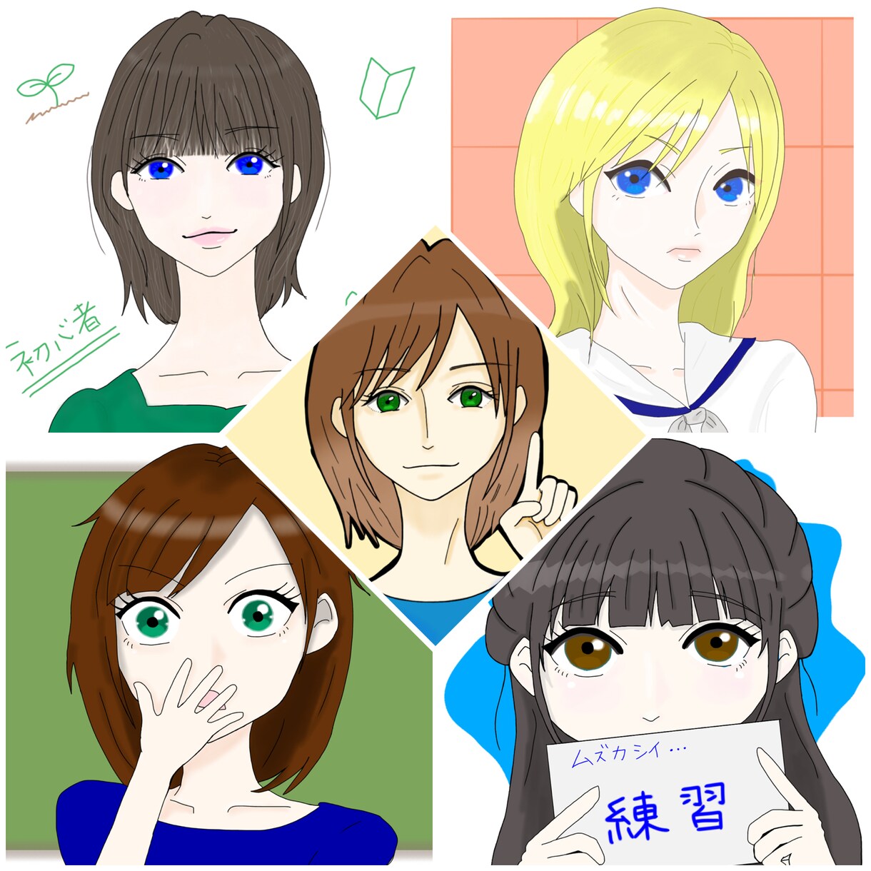 お顔、肩より上のアングルで描きます 一生懸命描いて、良いものをお届けできるよう頑張ります！ イメージ2