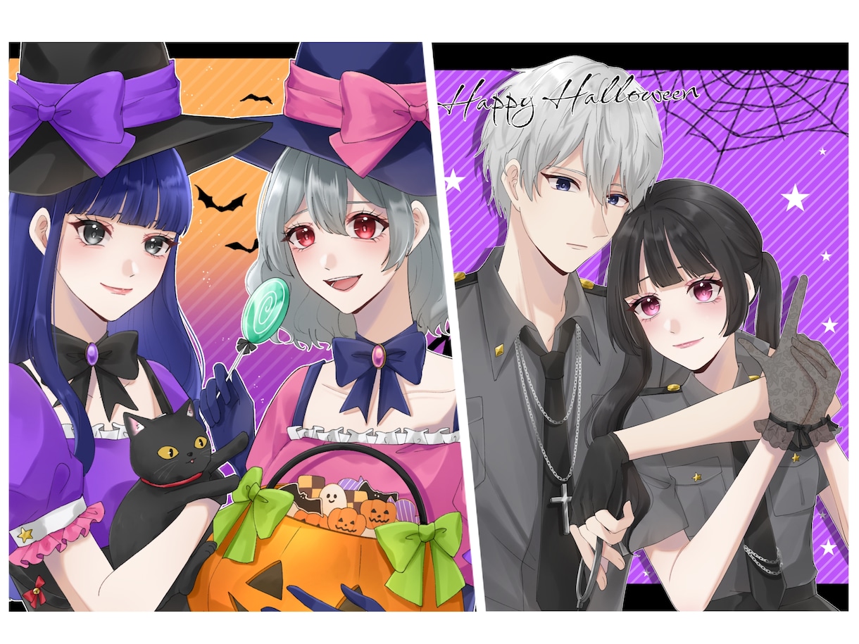 ハロウィン量産イラストお描きします 夢絵◎オーダーシートご記入の上お声がけください！