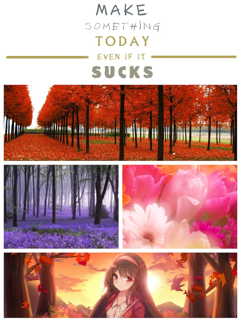 秋の紅葉と癒される画像にします 秋と言えば紅葉です。アニメの画像も投稿しました。 イメージ1