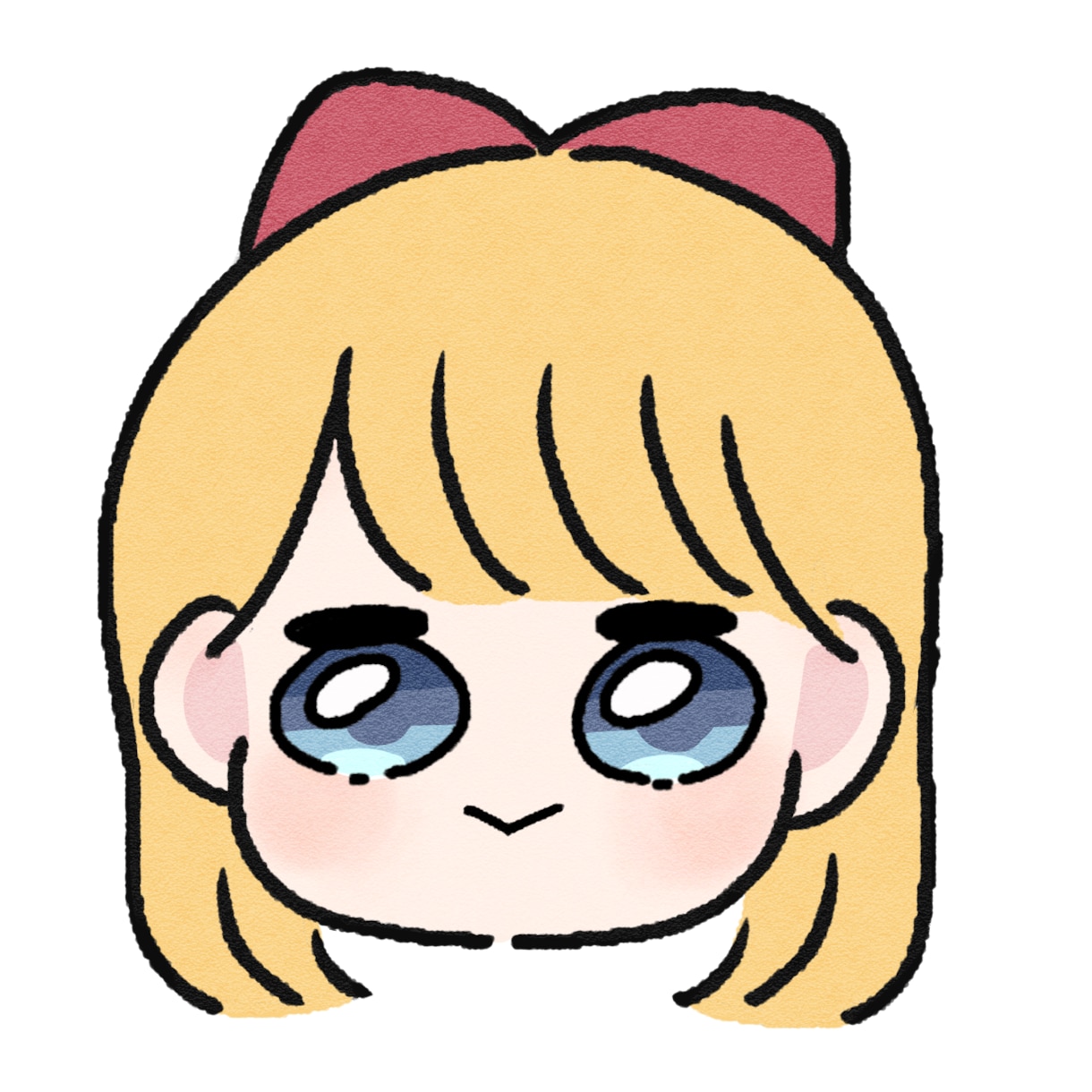 商用利用◎表情違い５点セット★ミニアイコン描きます ゆる可愛い★表情オーダーOK！ブログやSNSにおすすめ◎ イメージ3