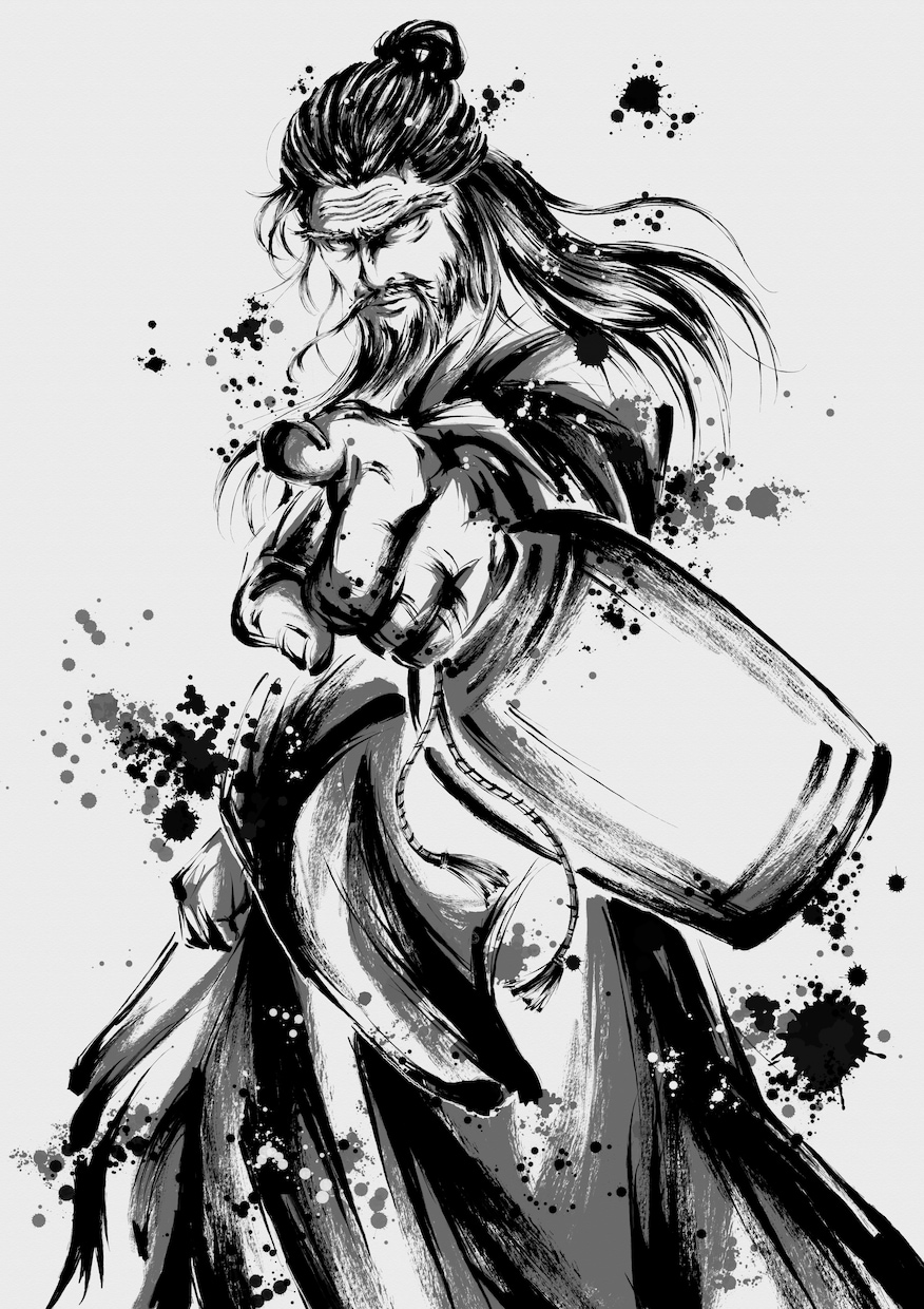 デジタルで墨絵風イラストを描きます アイコンや壁紙 パッケージ タトゥーなどにお困りの方へ イメージ5