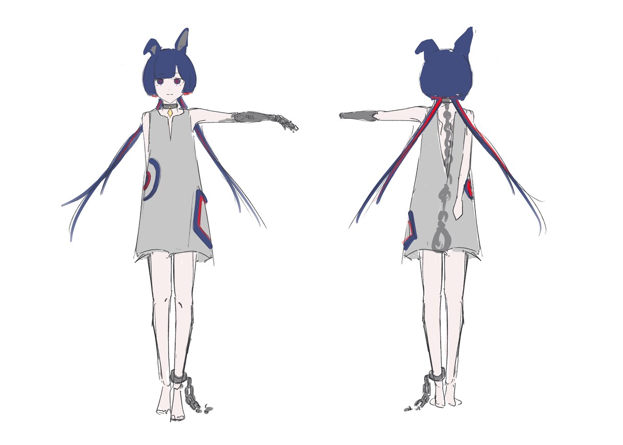 人物のキャラクターデザインをします Vtuberのデザインや物語の登場人物のビジュアル化など イメージ2