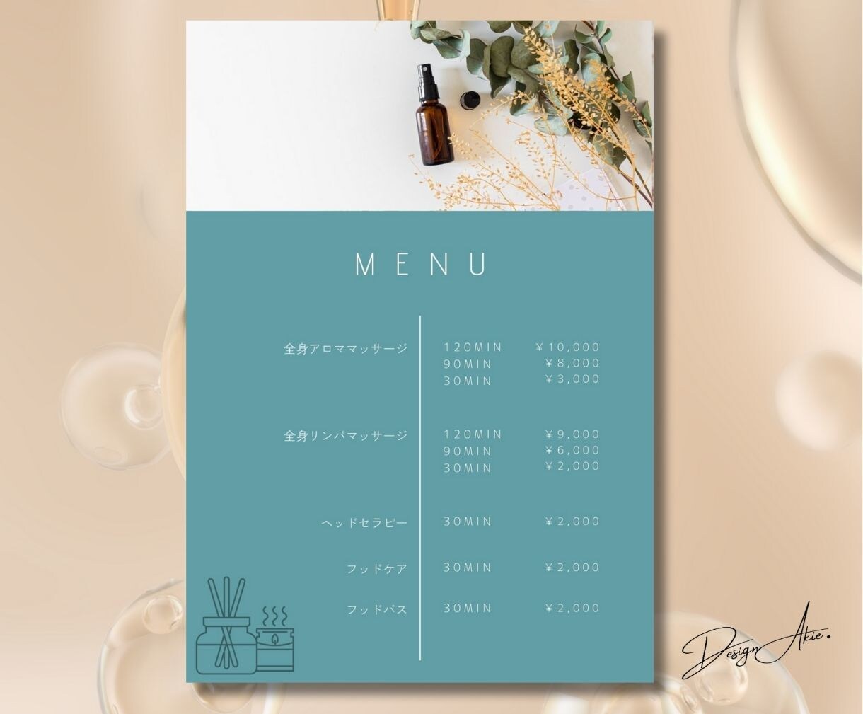 あなたのお店に合うメニュー表作成を承ります かわいくおしゃれでお客様に見やすいメニュー表を作成致します イメージ8