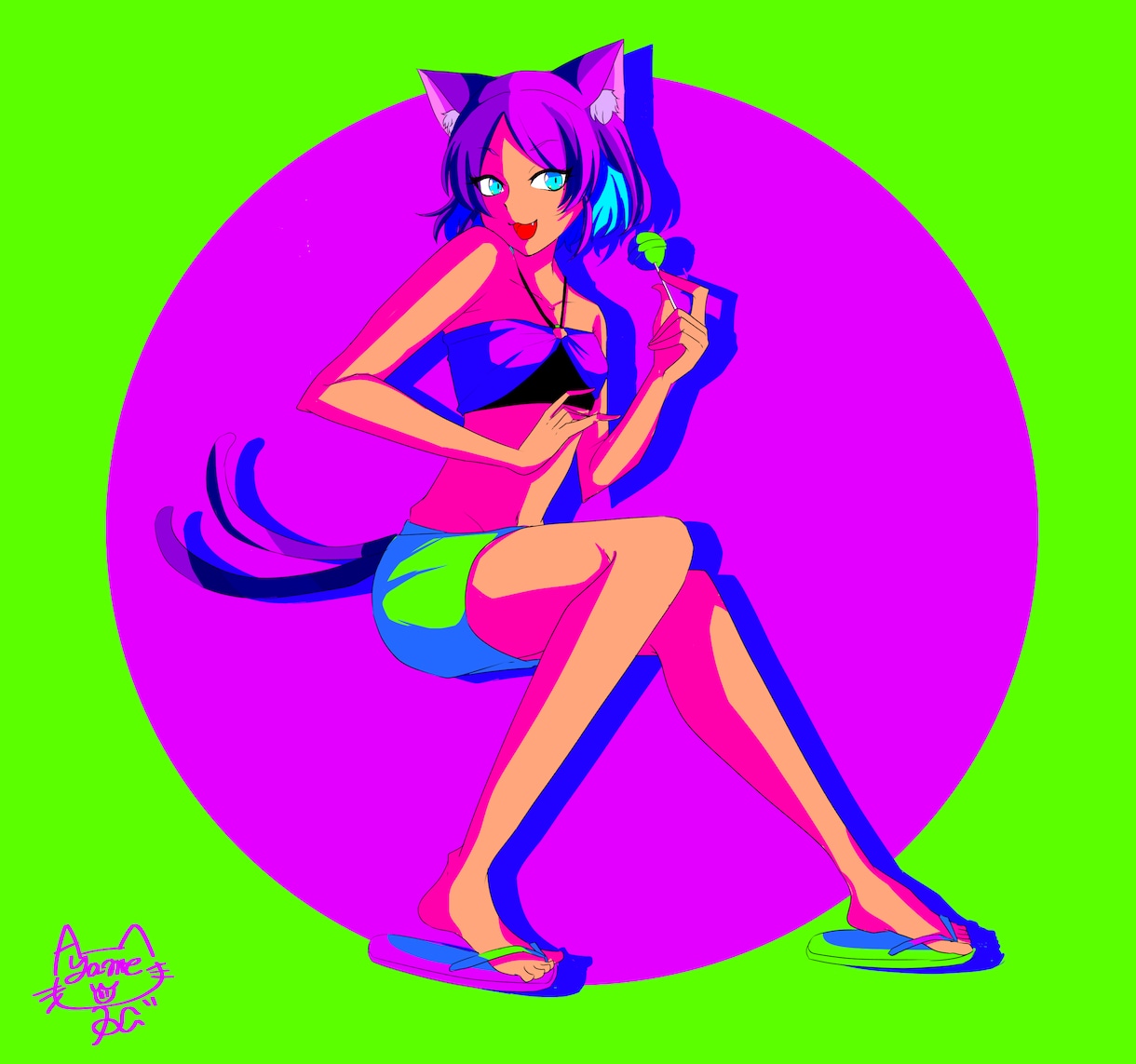 キラキラ&彩度高め☆アイコン用イラスト制作します 絶対目を引く!彩度高めでポップかわいい作品が得意です♡ イメージ1