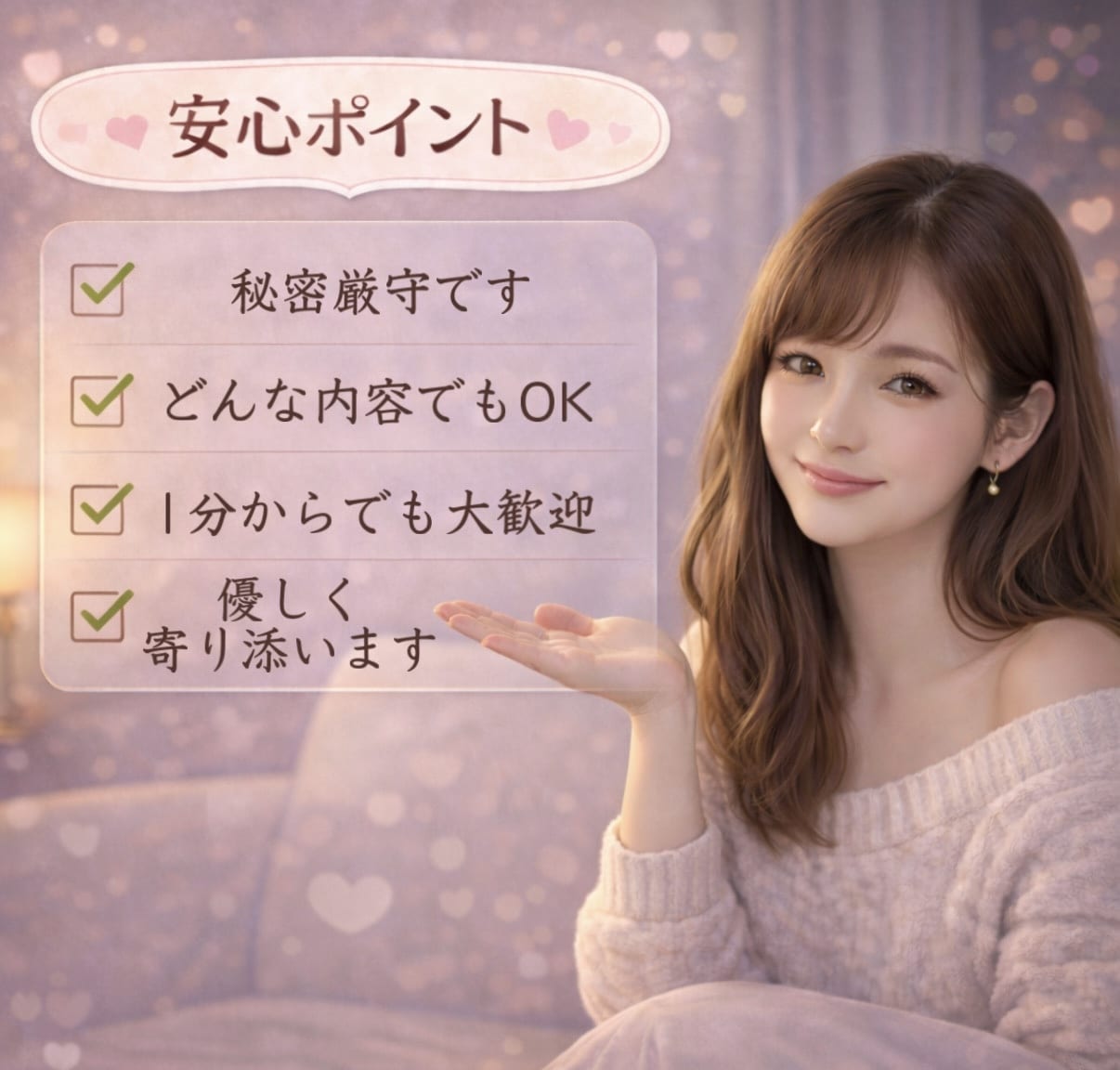 恋の病で苦しい…女性目線で優しくお話聞きます これって脈アリ？考えすぎて頭パンク寸前！優しく受け止めます♡ イメージ3