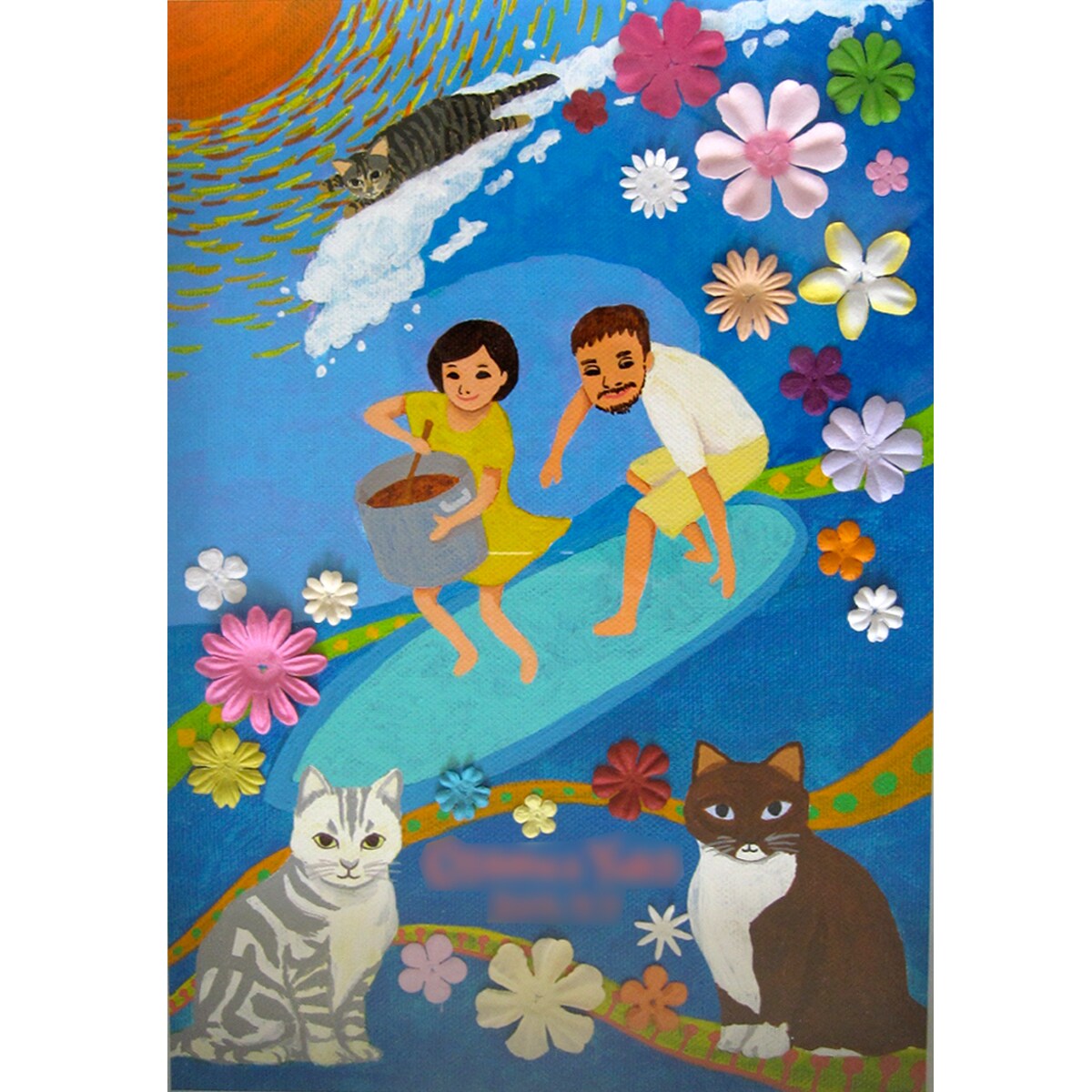 世界にひとつだけのウェルカムボードお作りします おふたりの大切な想いを一枚の絵に込めたウェルカムボード イメージ3
