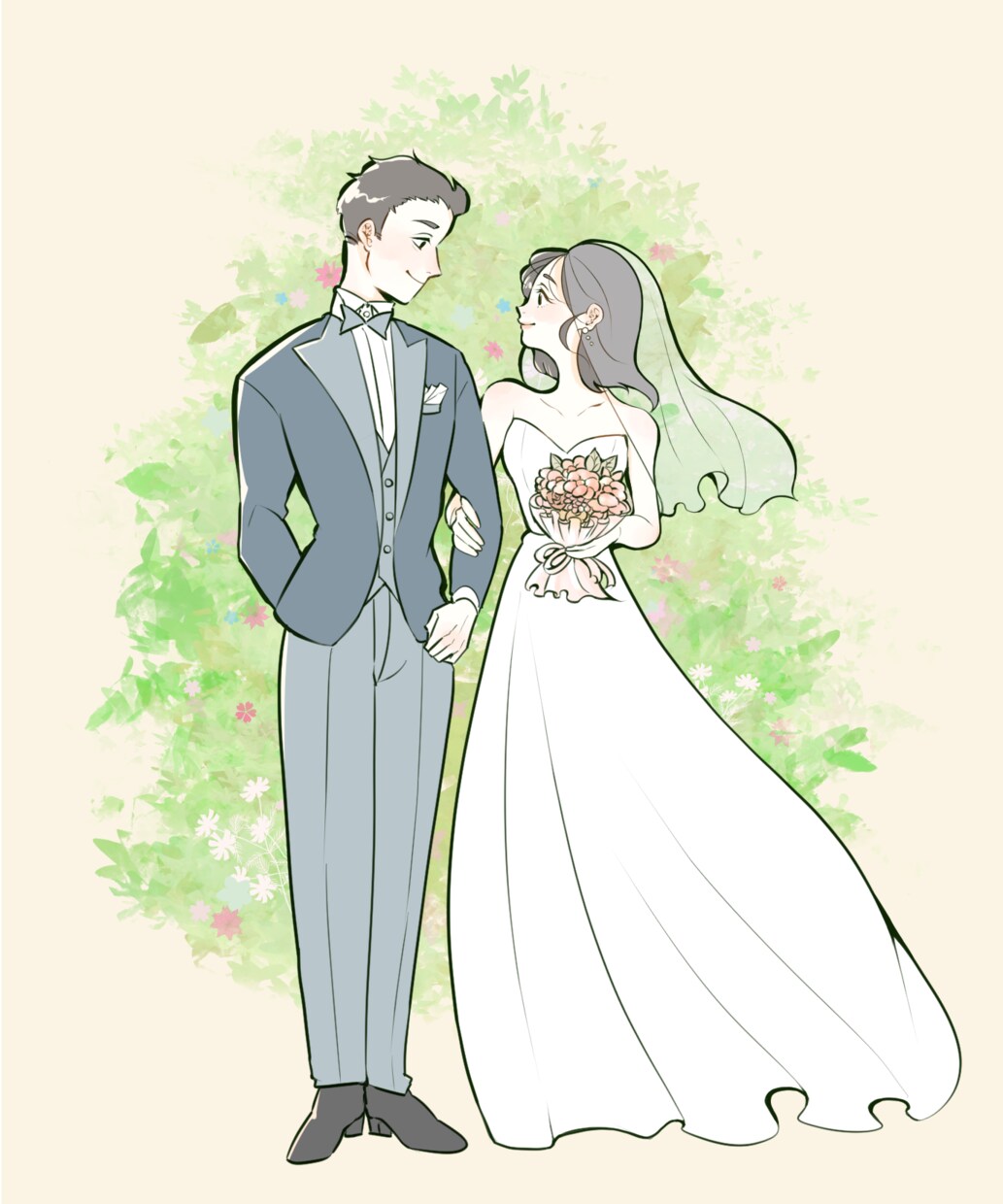 先着3名限定◎優しい雰囲気の1枚イラスト制作します 企業実績有・現役イラストレーターが対応！似顔絵も可能です！ イメージ6