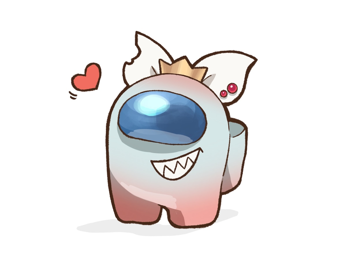 Vtuber配信AmongUs風イラスト作成します お持ちのキャラクターのアモアス風ちびキャラを描きます！ イメージ2