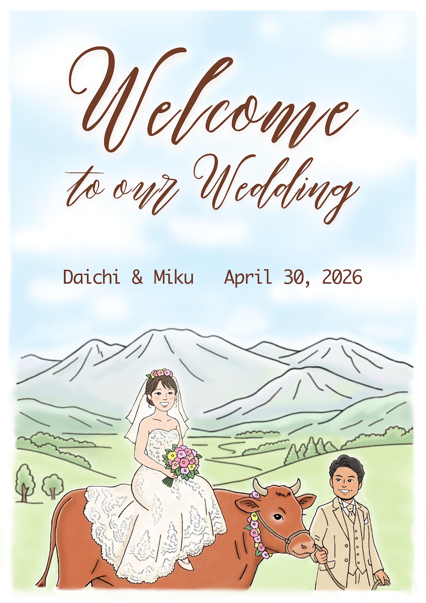 世界に一枚だけの結婚式ウェルカムボードを制作します 結婚式やプレゼントに｜大切な方への一枚をお作りします。 イメージ5