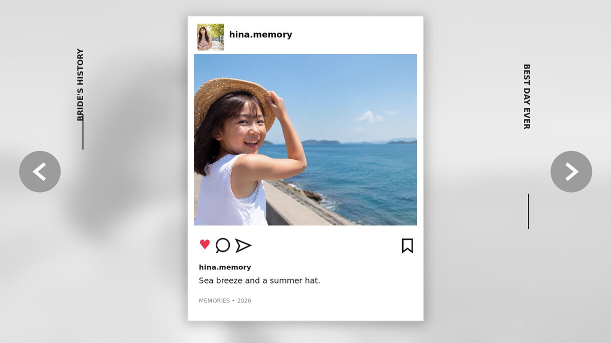 インスタ風プロフィールムービーを制作します 投稿をめくるような結婚式ムービーをお届けします イメージ2