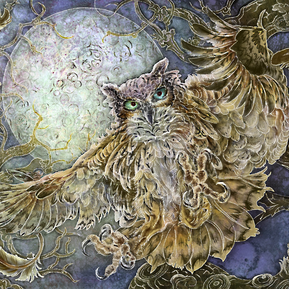 高密度描き込み　和風動物イラスト制作します 和・神秘的な絵柄　TRPGにもおすすめ イメージ2