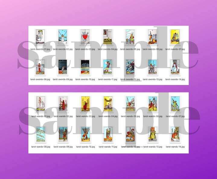 タロットカード78種類の画像データ提供します SNSやネットでタロット占いをやりたい方へおすすめです! イメージ5