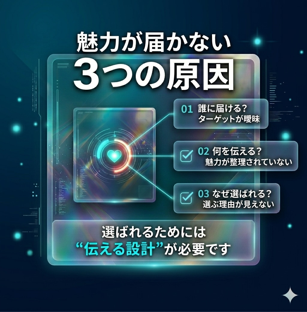 埋もれるサービスから卒業する画像を制作します 良いサービスを〝選ばれる〟魅せ方へ整えます イメージ2