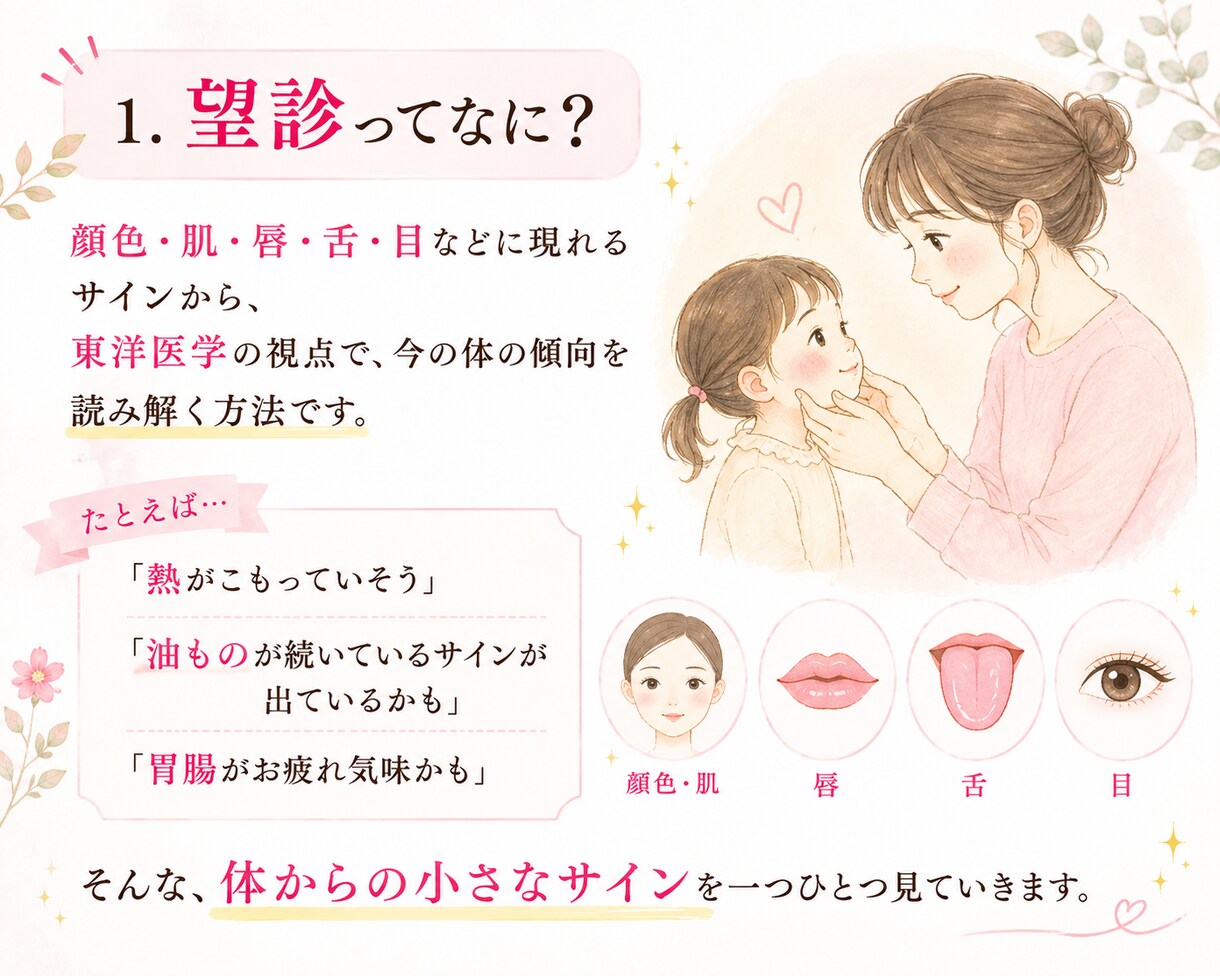 望診法指導士が体質と食事のお悩みにアドバイスします 自分の体を知って、毎日の食事選びをもっと自分らしく❣️ イメージ3