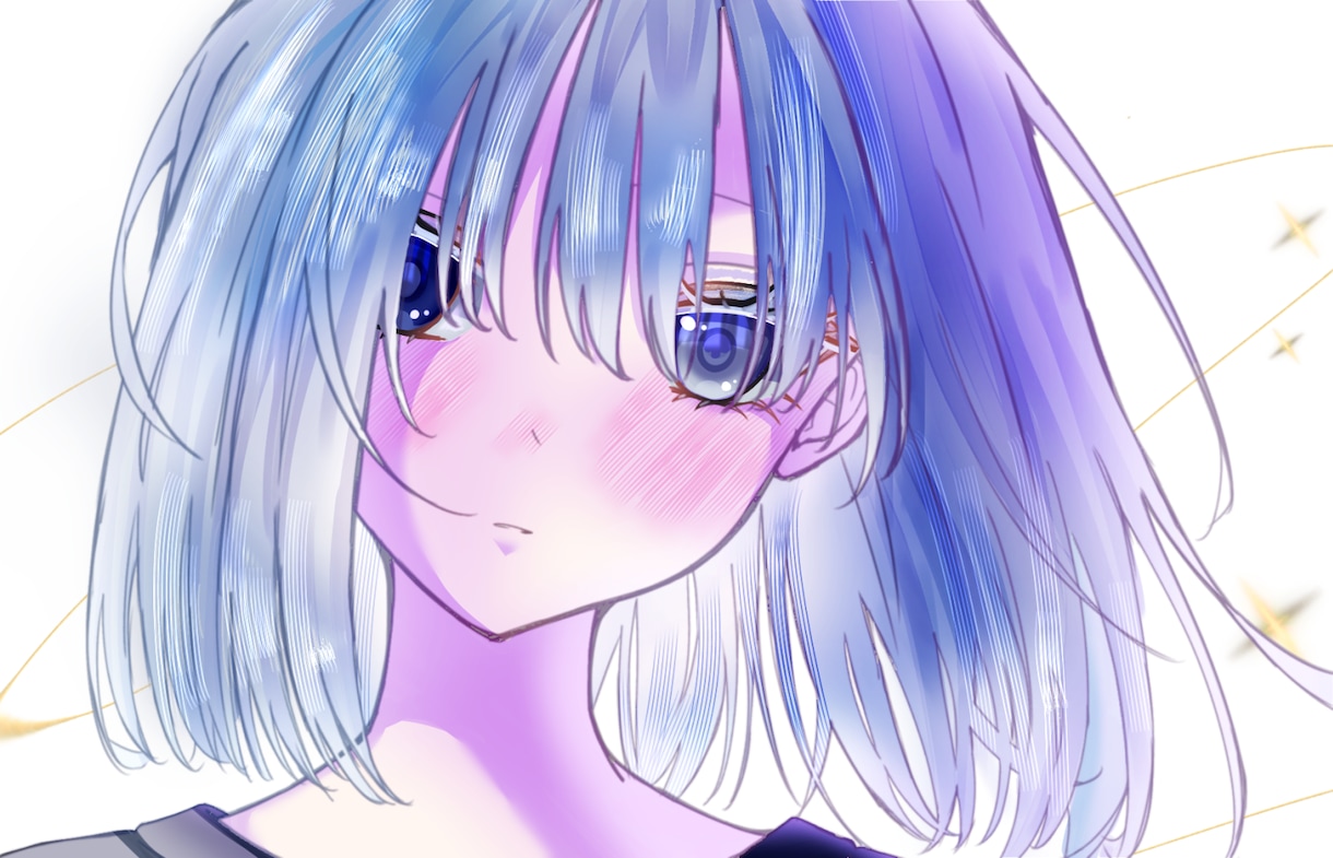 キラキラ可愛い♡アイコン等に使えるイラスト描きます キラキラで鮮やかな印象の可愛らしい絵柄をご提供致します!! イメージ1