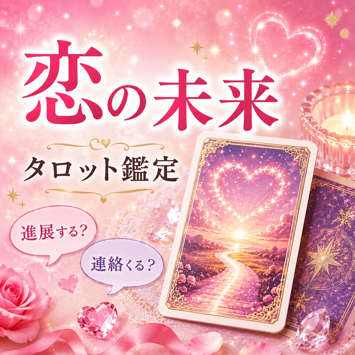 恋の未来と♥️これからの流れをタロットで占います ✿進展する❓️✿連絡くる❓️恋の未来♥️読み解きます イメージ1