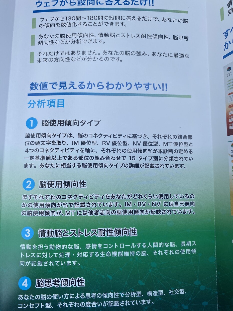 資格を活かし【脳診断】の分析結果をお伝えいたします ブレインアナリストによる脳診断＆診断結果をアロマでもお伝え！ イメージ5