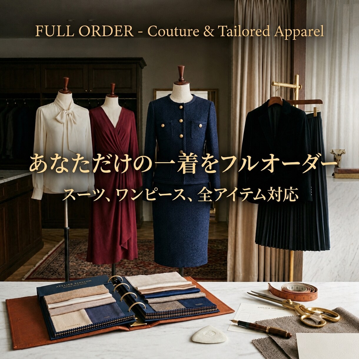 フルオーダー「こんな服が欲しい！」を叶えます レディース服もメンズ服も、なんでもご相談ください！ イメージ1