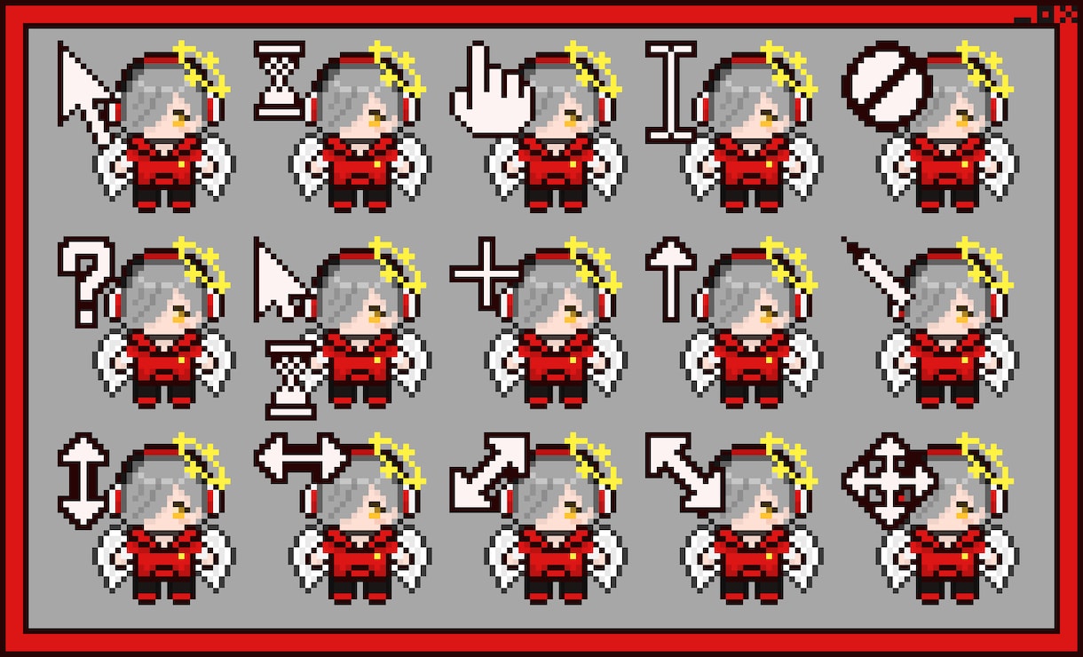 マウスカーソルを作成します ドット絵でオリジナルカーソルを作成します イメージ1