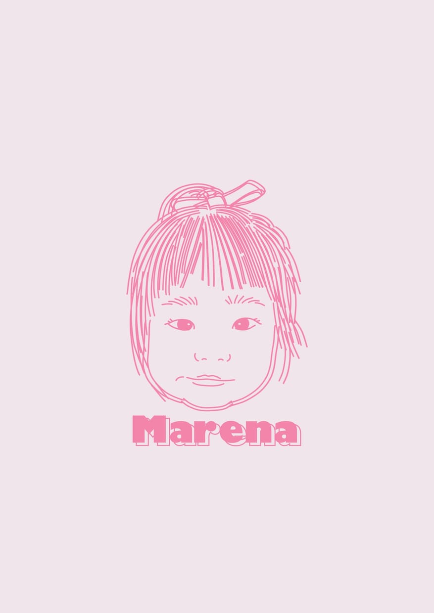 イラスト（文字自由）線画似顔絵❃描きます 写真を線画にてイラストにします☺︎お子様やペット、ご家族も◎ イメージ2