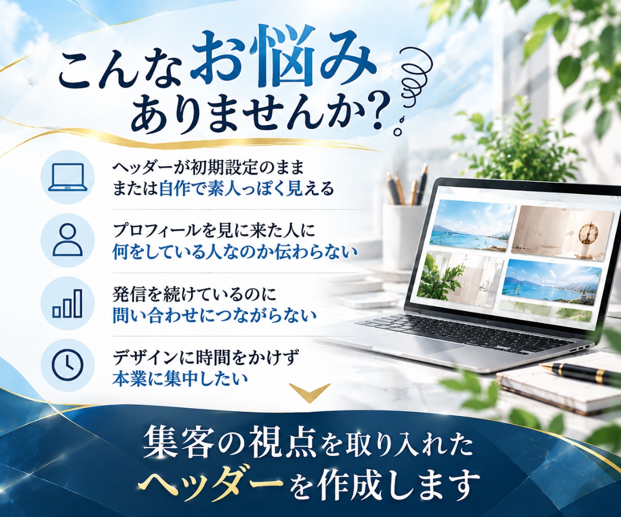集客に繋がるブログ・X・noteヘッダー作ります バナー/店舗/サロン/教室/フリーランス/画像/デザイン イメージ2