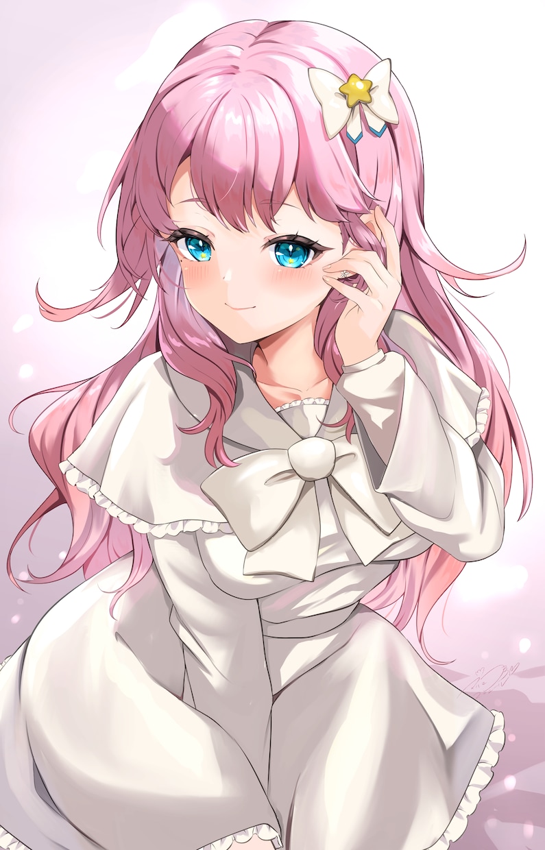 瞳の可愛い女の子のイラスト1枚絵を描きます キラキラな女の子のイラストやSDキャラなど イメージ4