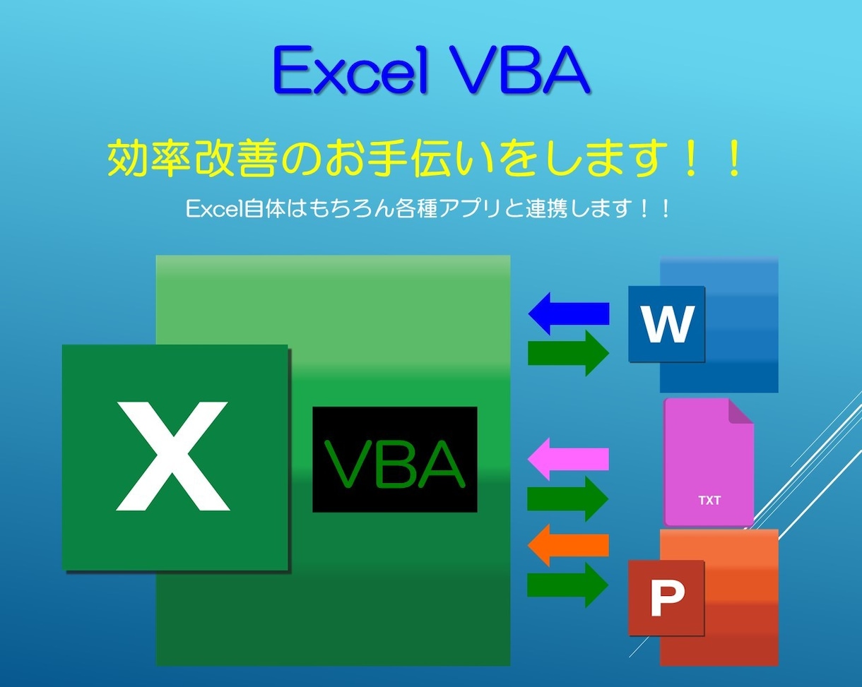 Excel(VBA)で効率アップをお手伝いします 「こんなことしたいんだけど...]のご相談お待ちしています！ イメージ1