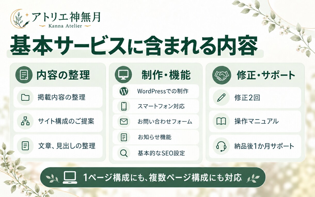 福祉事業所向けホームページを制作します ご本人・ご家族に伝わる内容を一緒に整理します イメージ6