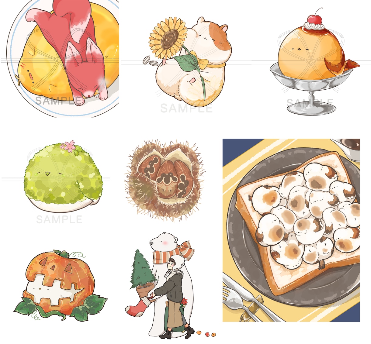 ゆるくて癒し◎お好きなもふもふ動物・ペット描きます だらしないわがままボディな動物たちと「あなただけの癒し」を◎ イメージ3