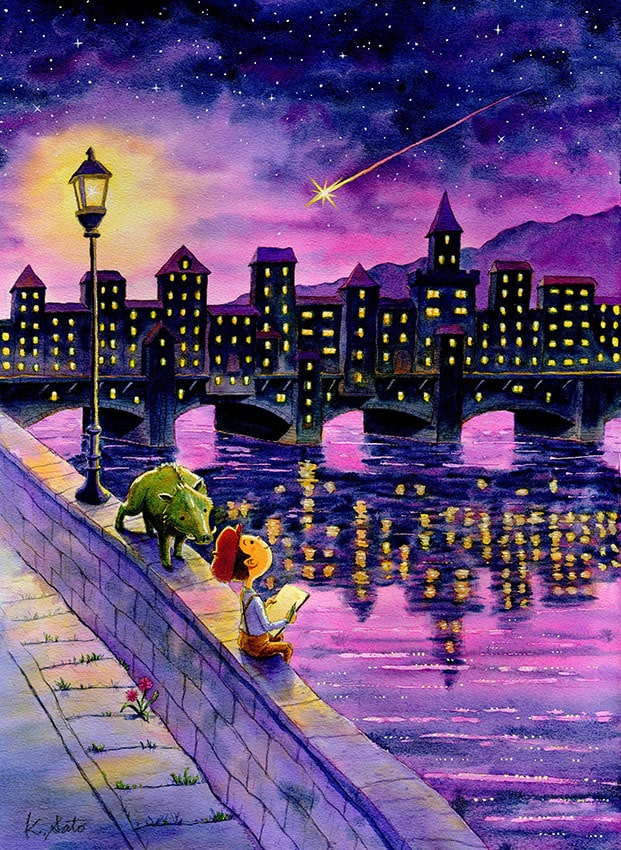 ファンタジックなイラスト、水彩風景画など描きます 手描きのイラストレーターが心に響く絵を届けます。 イメージ5