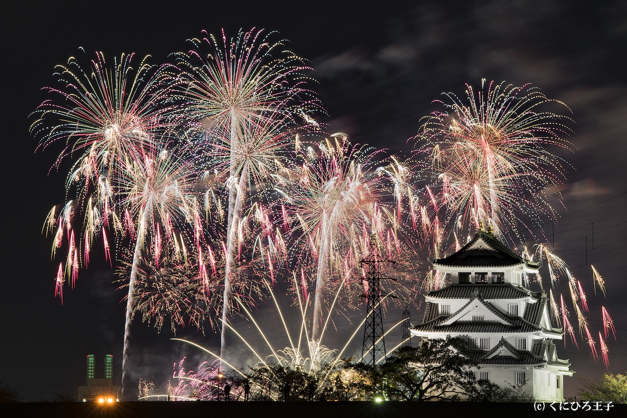 花火写真を提供します 花火だけでなく、夜景や建物等花火プラス風景の写真です。 イメージ1