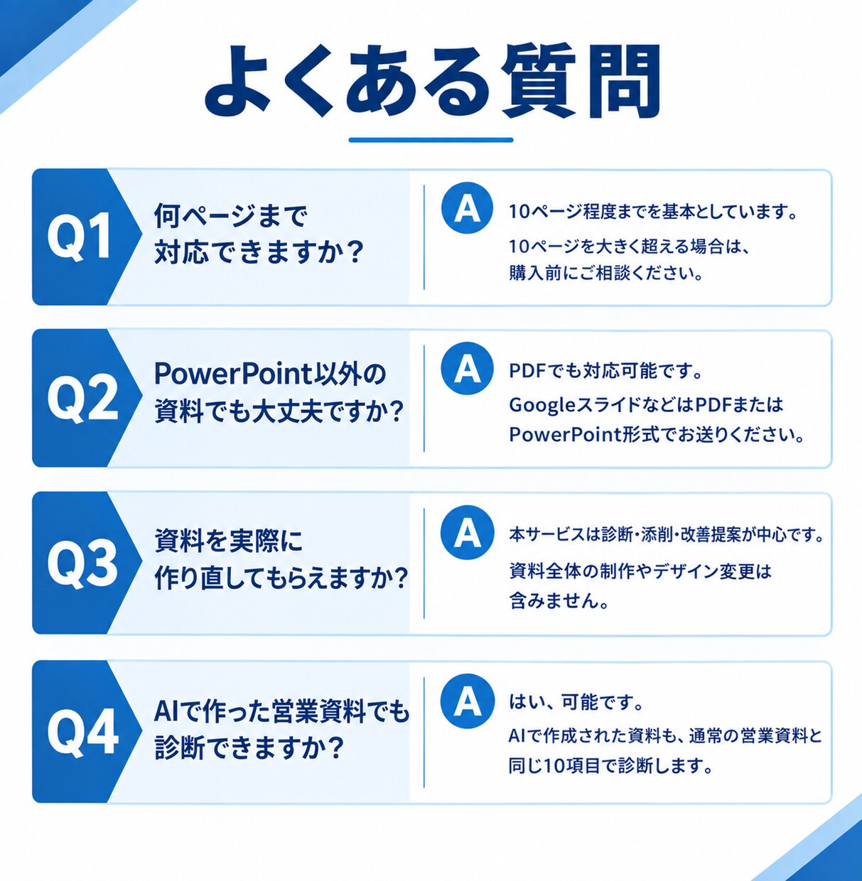 営業資料・提案資料を添削・診断します 営業・提案で失敗したくない人へ。伝わらない原因を具体化します イメージ7