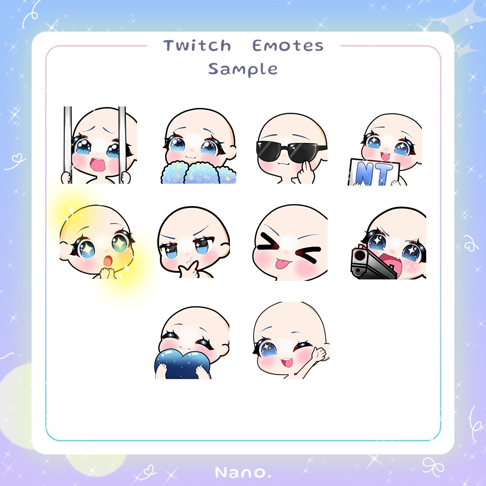 TwitchEmote制作します キラキラで可愛いEmoteを制作します！ イメージ2