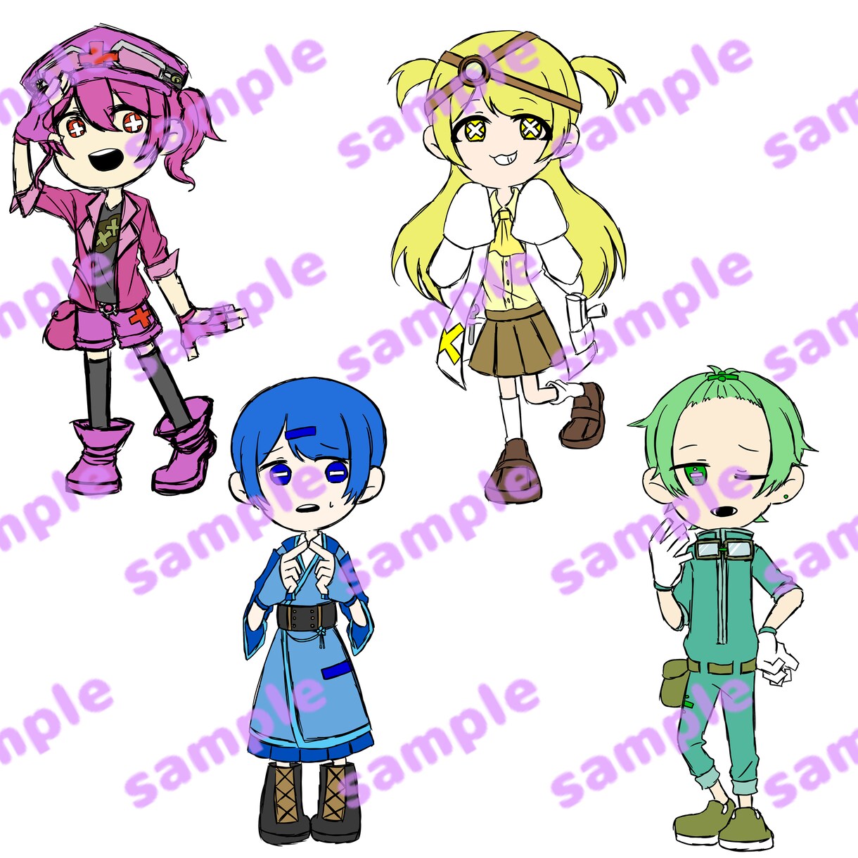 SDデフォルメイラスト作成いたします グッズや配信のサムネイルなどに！ イメージ4