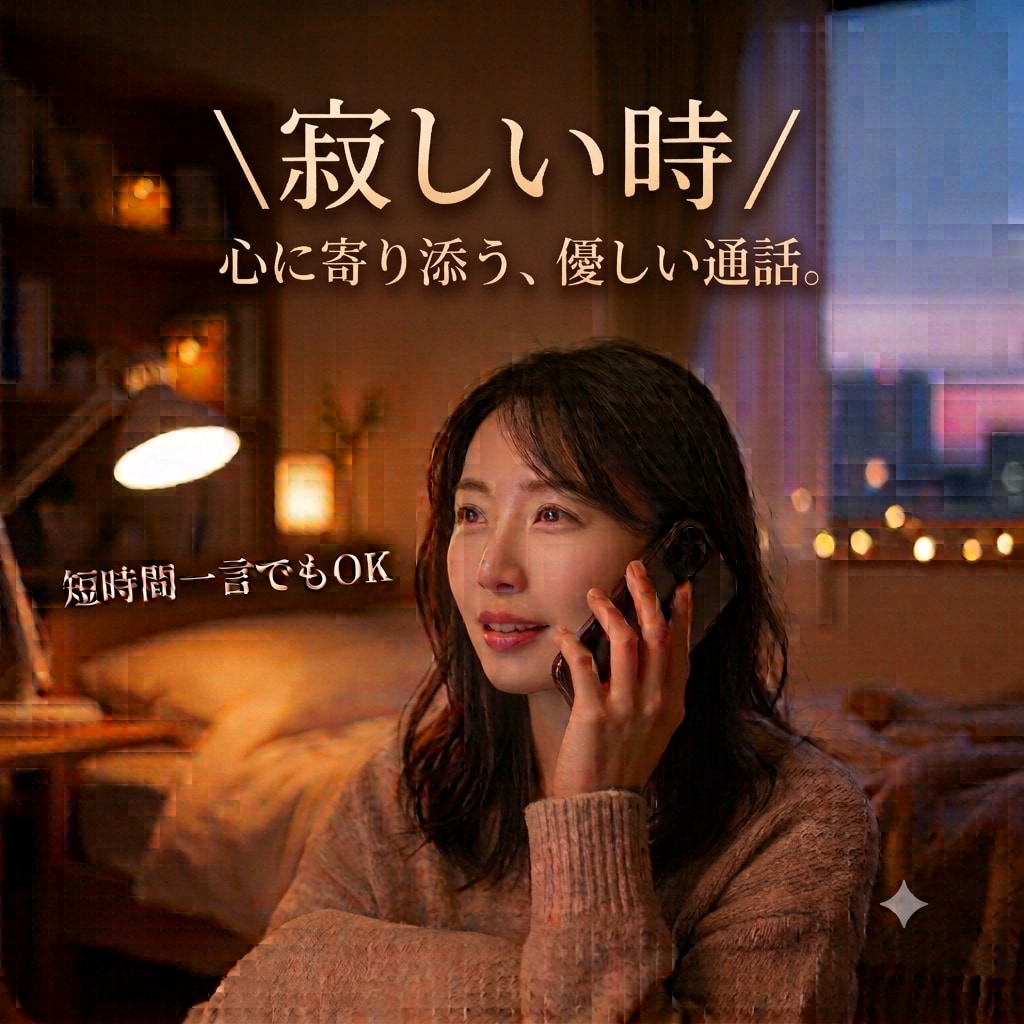 さみしい時、つらい時、暇な時、話し相手になります 短時間でも気軽に。職場、恋愛、家族、学校、友達… イメージ1