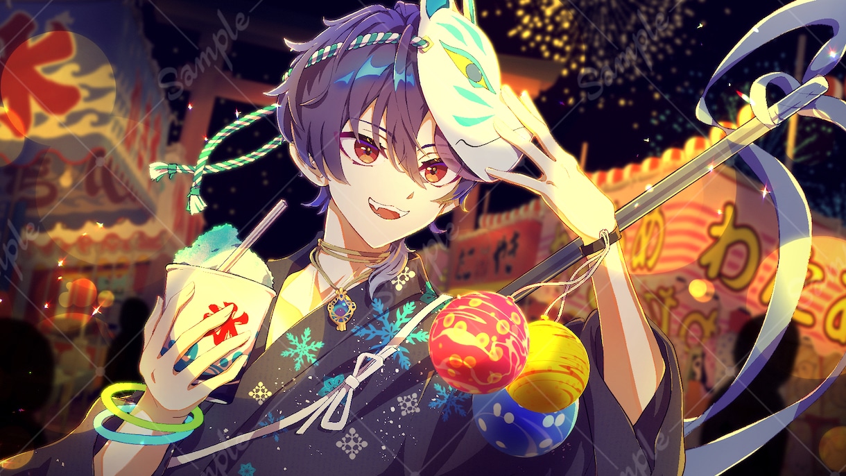 商用利用無料★かわいいアニメ系絵でイラスト承ります サムネイル・グッズ等の一枚絵やキービジュアルなどに イメージ9