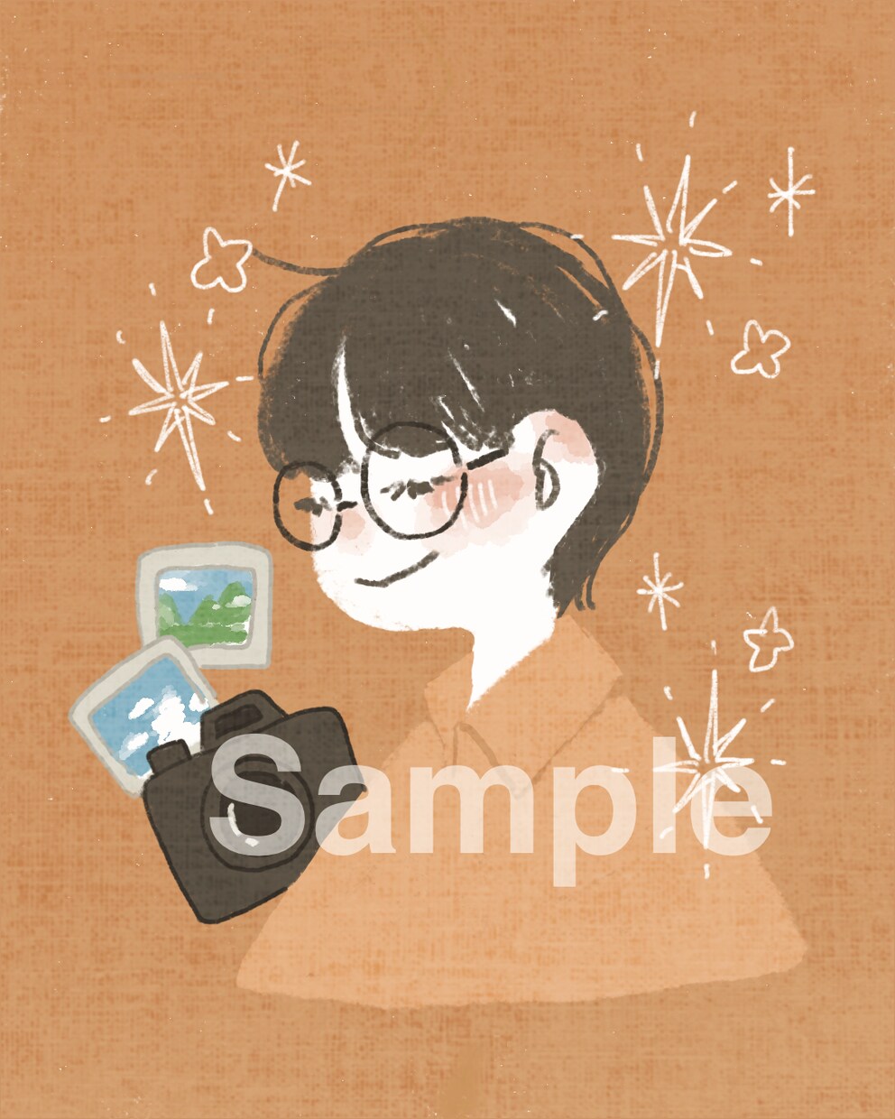 アイコンを描きます 人物と好きなものを、ほっとするタッチで。 イメージ1