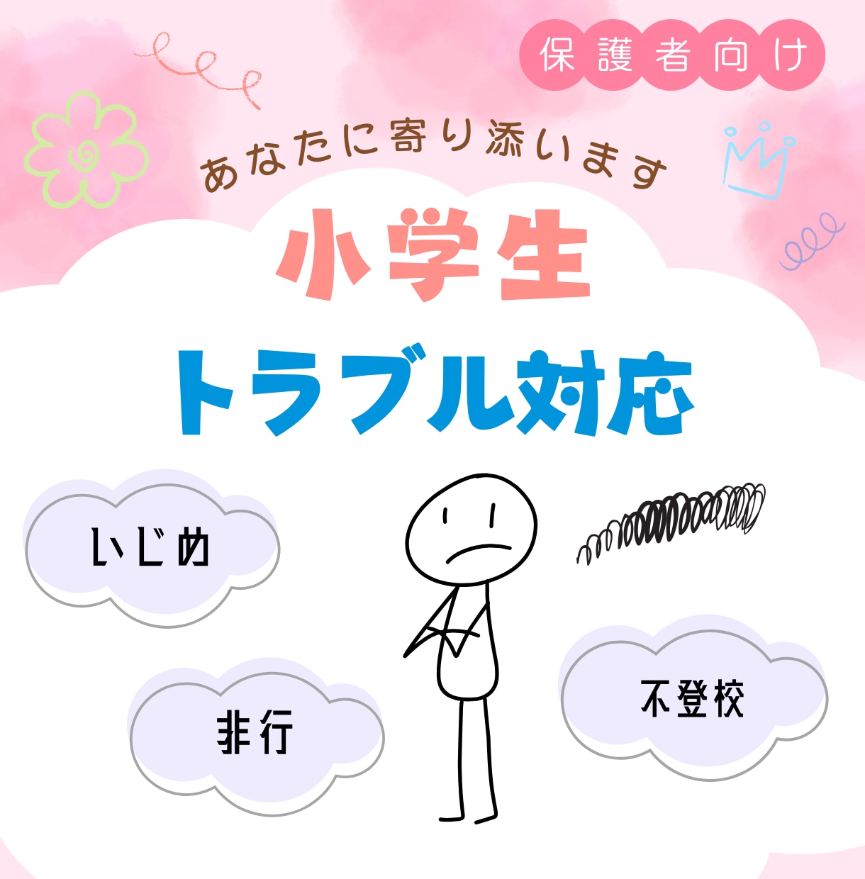 小学生トラブル：保護者の悩みに寄り添います 電話で心のモヤモヤを少しずつ解決に導きます☺︎ イメージ1