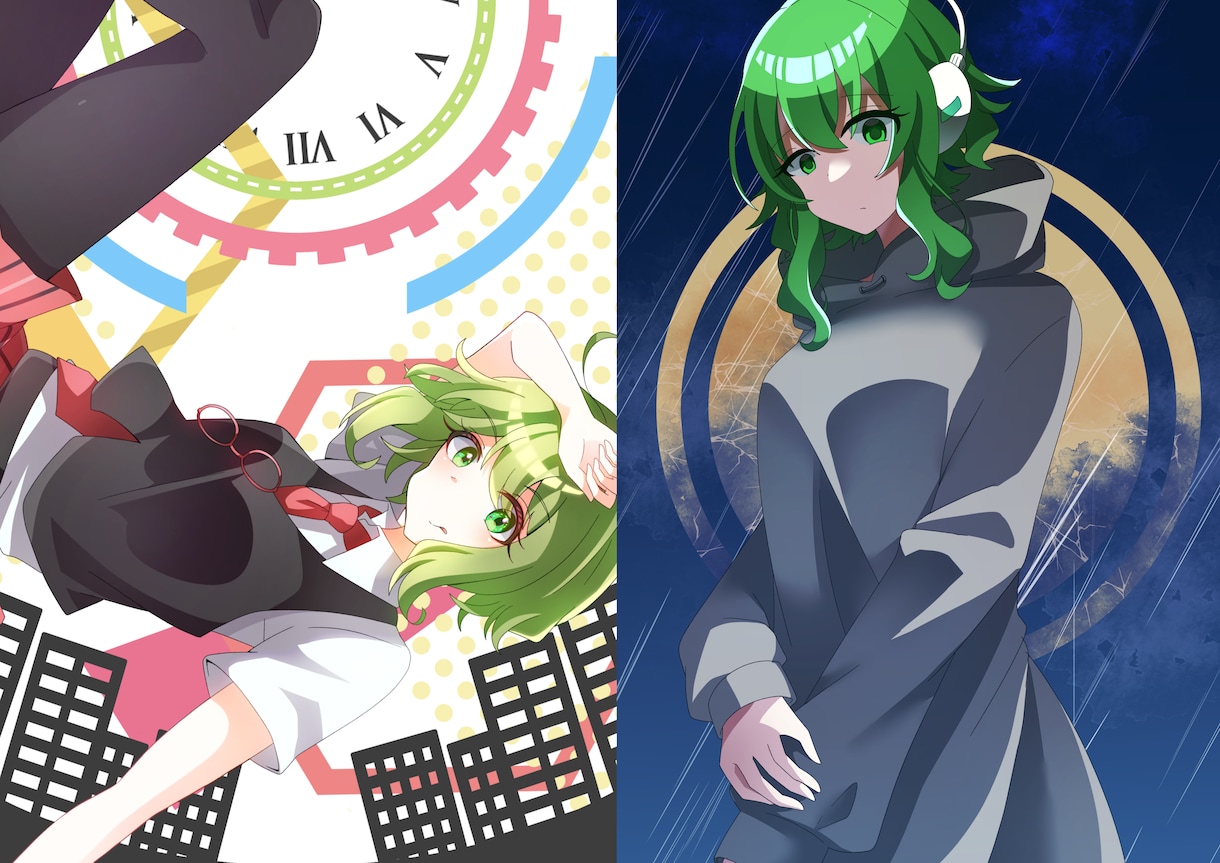 動画や配信用のサムネイルや1枚絵を制作致します ☆アニメ塗りで可愛くカッコよくポップなイラスト☆ イメージ2