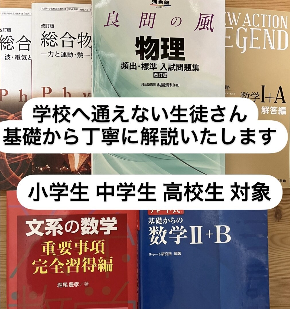 事情があり学校へ通えない生徒さんに勉強を教えます /進学校理系出身/現役家庭教師/不登校 イメージ1