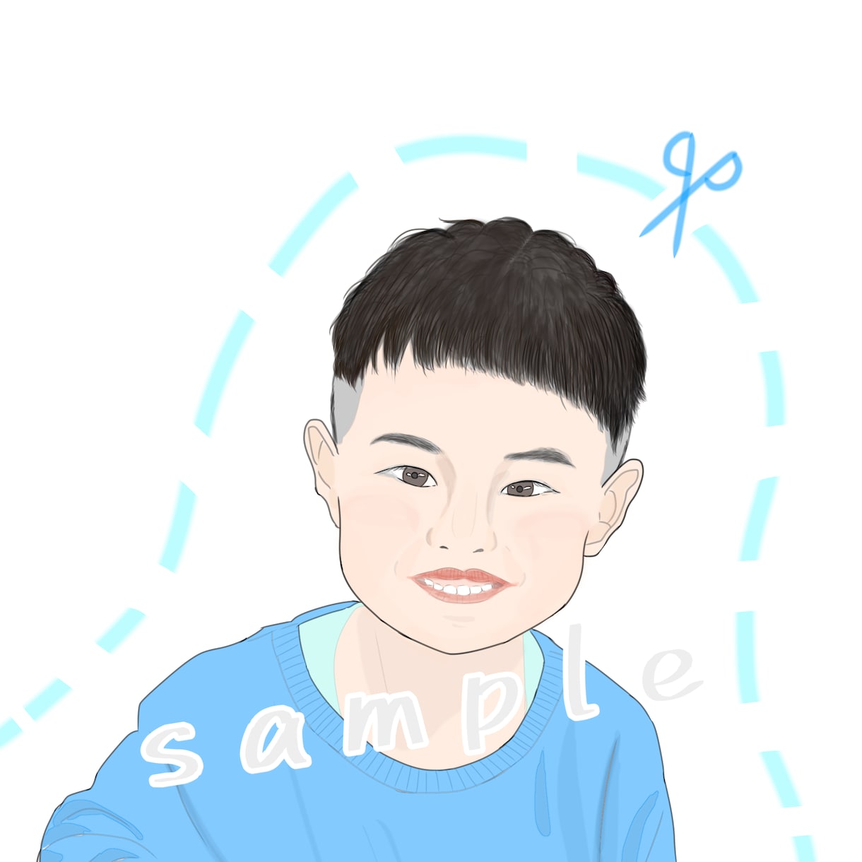 人情味あふれる和やかな似顔絵アイコンお作りします ✨期間限定でオプション料金を完全無料にします✨ イメージ2