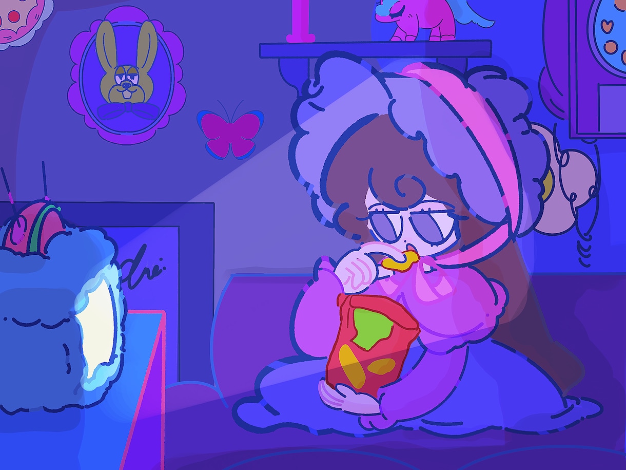 ゆるくてアンニュイなイラストをお描きします かわいいさの中にほんの少しの苦さを閉じ込めて。 イメージ1