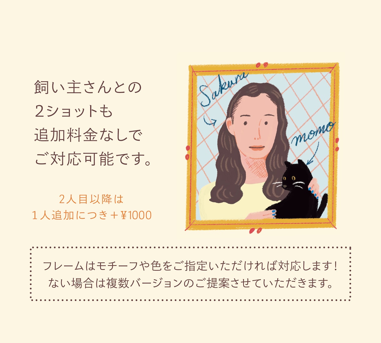 おしゃれな北欧風。似顔絵描きます 現役イラストレーター。おしゃれな似顔絵描きます！ イメージ2