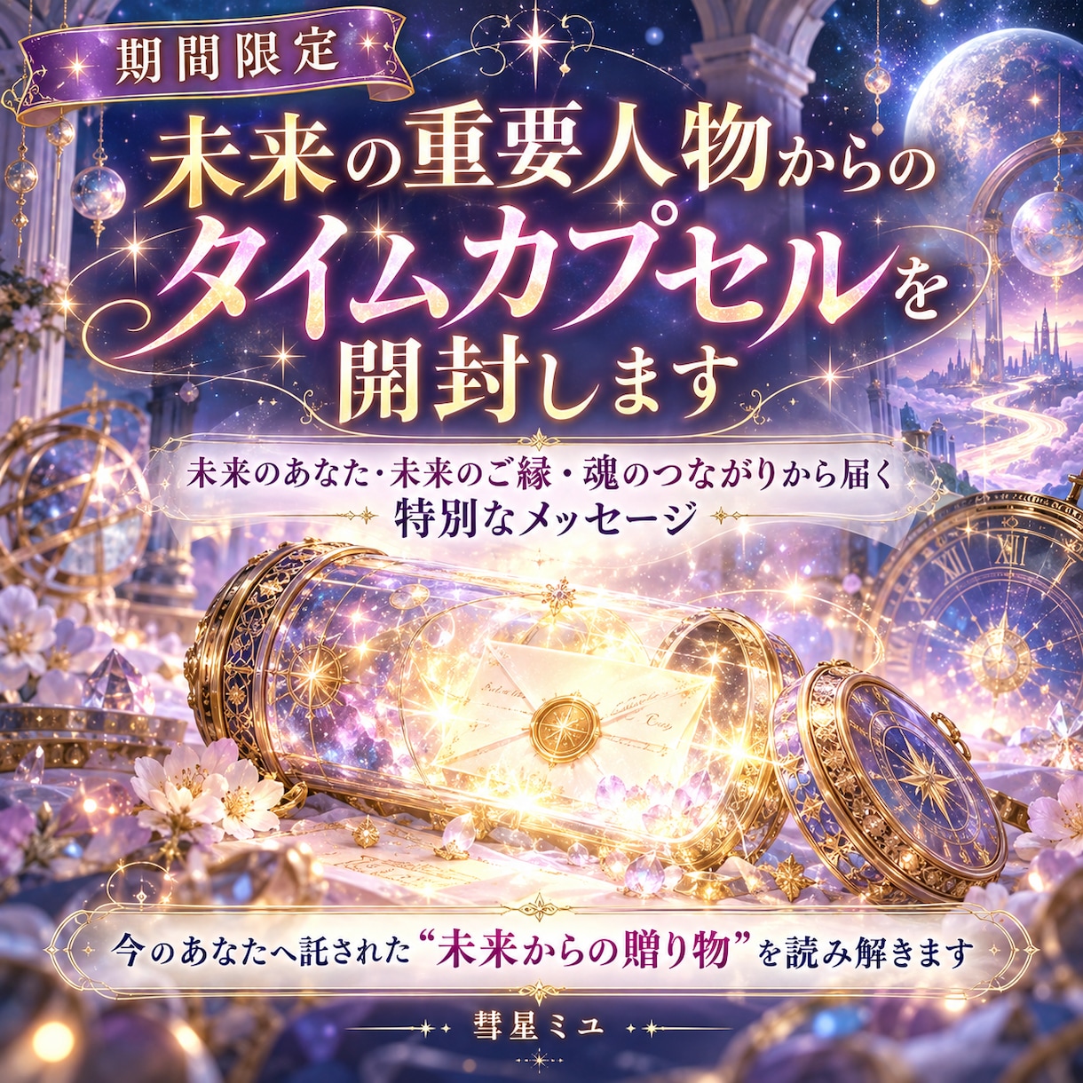 未来の重要人物から届いたタイムカプセルを開封します 未来のあなたを知る人物から、今のあなたへ届く秘密のメッセージ イメージ1