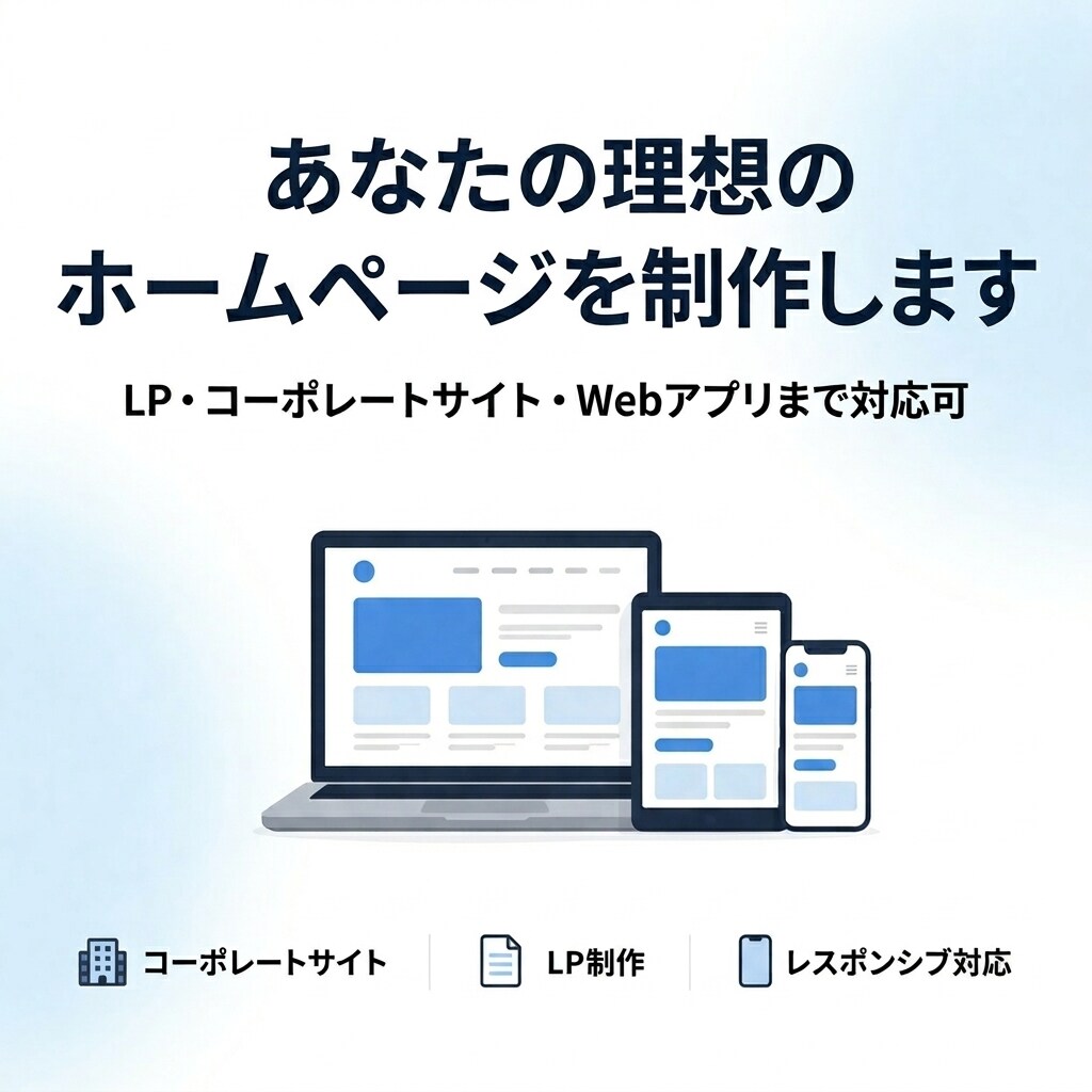 あなたの理想のホームページを制作します LP・コーポレートサイト・既存サイトの改修まで対応可 イメージ1