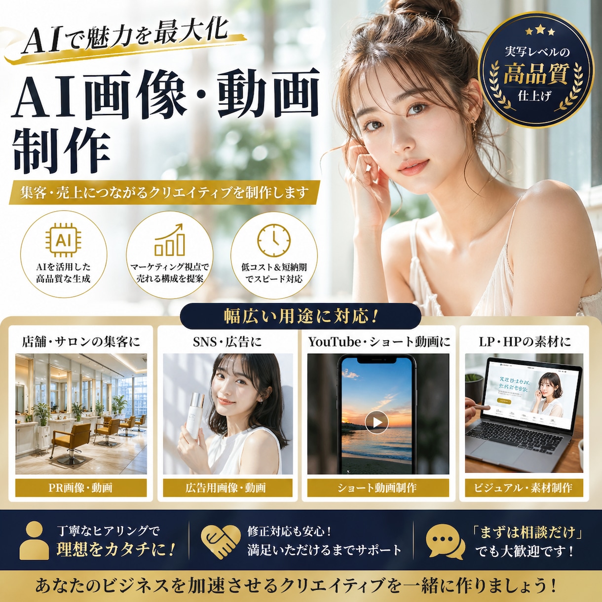 AI動画作成します 低価格、短納期でAI動画を作成！ イメージ1
