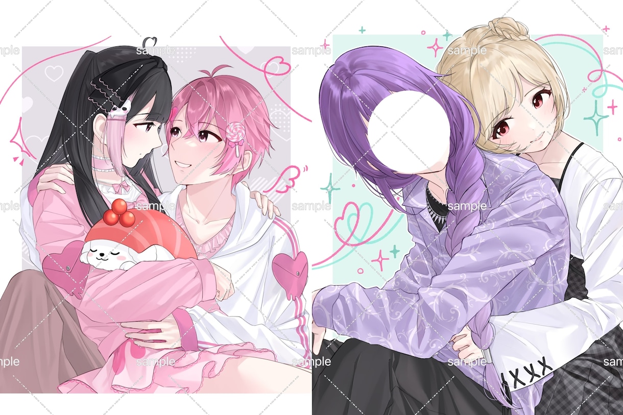 夢絵やカップルを主に様々なイラストをお描きします アイコン 1枚絵  ヘッダー サムネ 立ち絵 イメージ3