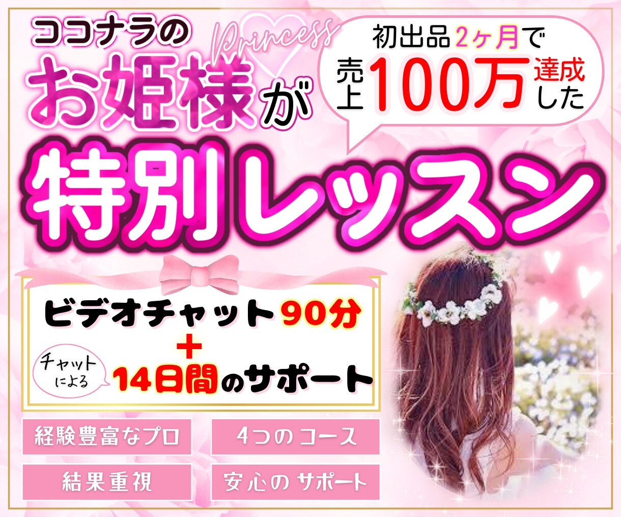 ココナラのお姫様があなただけの特別レッスンします ココナラ初心者〜上級者まで全対応♡選べる4つのコース♡ イメージ1