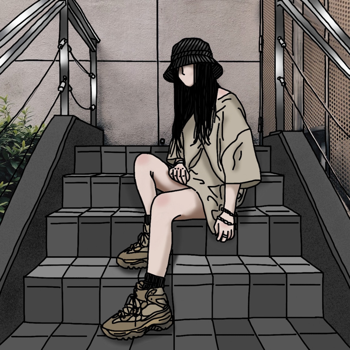 使いやすいファッション線画イラストます SNSアイコン、携帯用壁紙、名刺、ブログ等にオススメ！ イメージ3